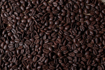 roasted coffee beans texture macro