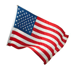 Fototapeta premium american flag isolated on white background