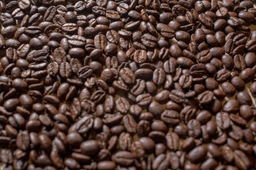 roasted coffee beans texture macro