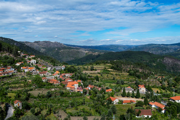 Fototapeta na wymiar View of the traditional village of Ermida at the Peneda Geres National Park in norhtern Portugal, Europe.