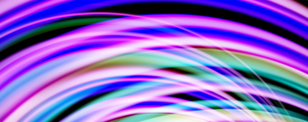 Fluid color waves with light effects, vector abstract background