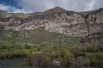 Fototapeta na wymiar vardsia cave town ancient caucasus monastery