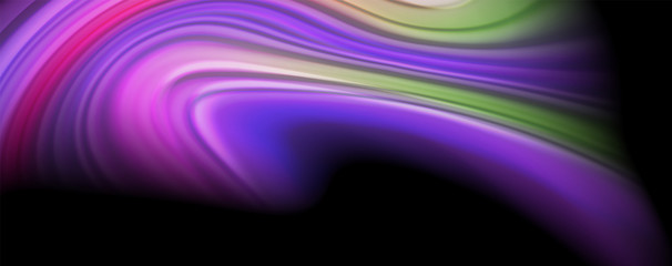 Fluid liquid color wave lines, glowing colorful light effect, abstract composition template. Geometric technology abstract pattern. Movement concept