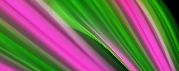 Modern rainbow liquid color flow colorful poster. Wave Liquid shape in black color background. Abstract composition