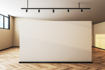 Modern gallery with poster