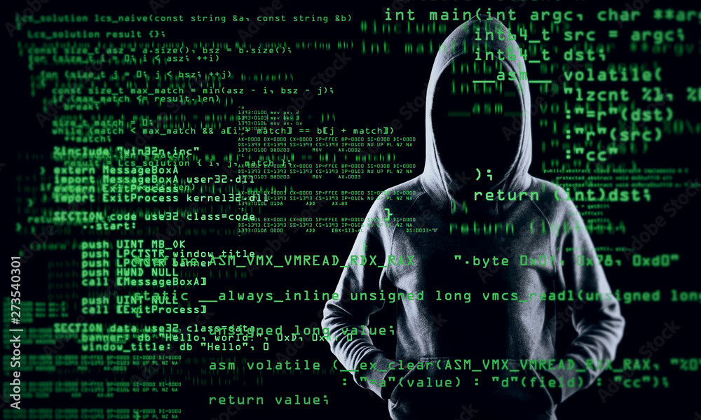 Poster Coding and theft concept