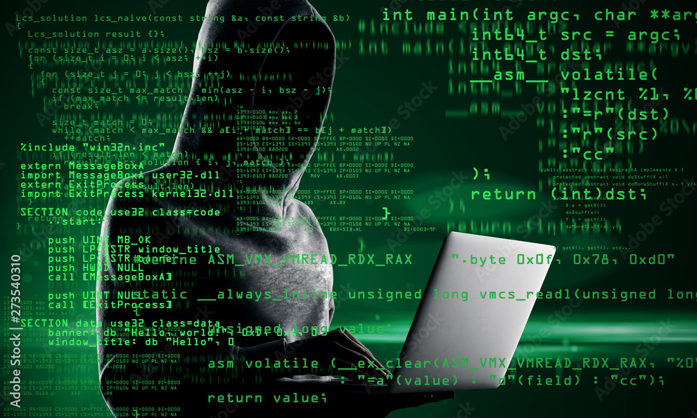 Poster Coding and hacking concept