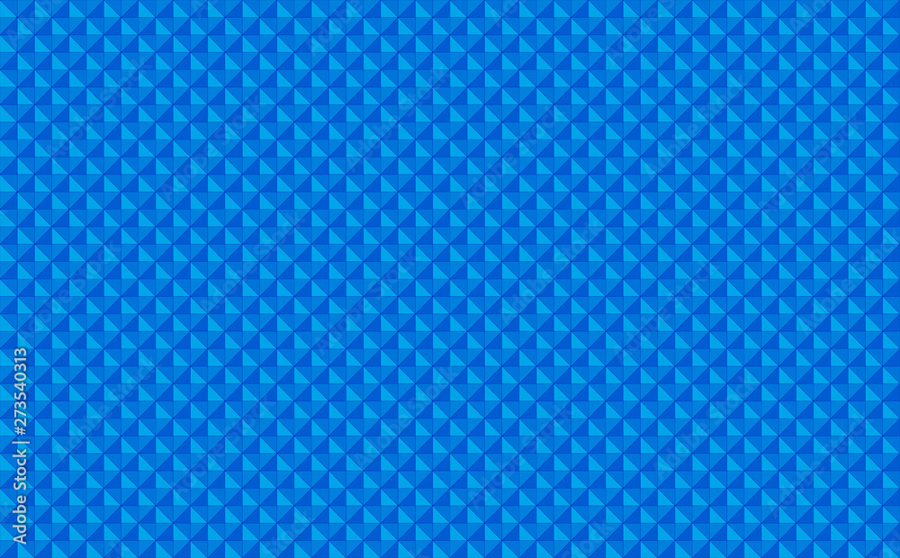 Wall mural abstract blue background consisting of triangles with different transparency, modern vector seamless