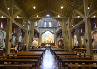 Interior of the church of the Annunciation in Nazareth