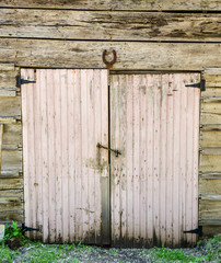vintage weathered wood building