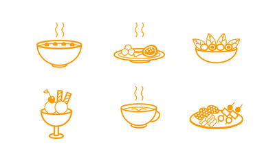 set of food icons