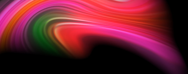 Obraz premium Fluid liquid color wave lines, glowing colorful light effect, abstract composition template. Geometric technology abstract pattern. Movement concept