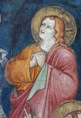 San Giovanni; particolare dell'affresco della Crocefissione nella chiesa di San Marco a Milano