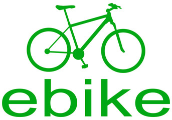 ebike Symbol Logo grün isoliert
