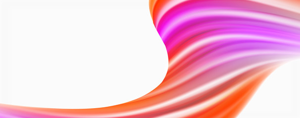 Glossy colorful liquid waves abstract background,, modern techno lines