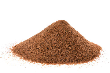 Cocoa powder isolated on a white background
