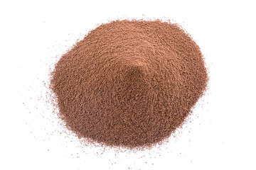 Cocoa powder isolated on a white background