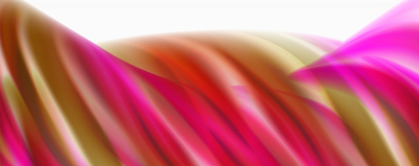 Glossy colorful liquid waves abstract background,, modern techno lines