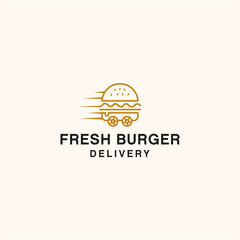 delivery burger logo template illustration vector icon download