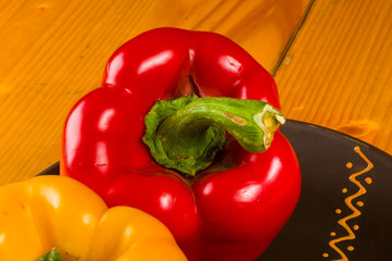 colorful mix of the freshest red and yellow paprika, bell pepper