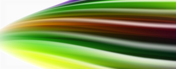 Modern techno Fluid color flow on white colorful poste. Art for your design