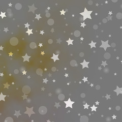 Light Orange vector background with circles, stars.