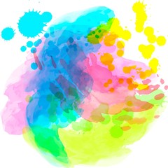 Naklejka premium Abstract hand drawn watercolor background. Vector illustration. Grunge texture for cards and flyers design.