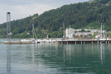 Fototapeta premium Stadtpanorama Bregenz am Bodensee