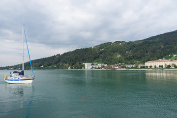 Fototapeta premium Stadtpanorama Bregenz am Bodensee