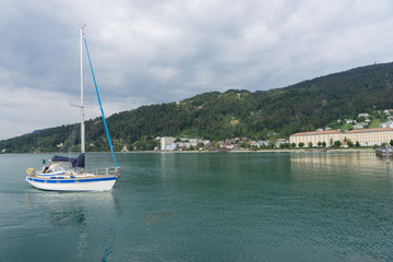 Fototapeta na wymiar Stadtpanorama Bregenz am Bodensee