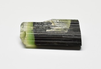 Bicolor Tourmaline raw gemstone crystal