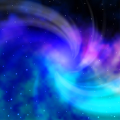 Dark Pink, Blue vector background with colorful stars.