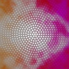 Light Pink vector background with colorful stars.