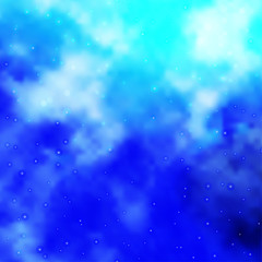 Light BLUE vector background with small and big stars.