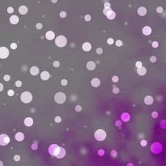 Light Purple vector pattern with circles, stars.