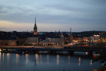 sweden, stockholm, sunset, cityhall, riddarholmen