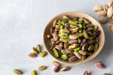 Roasted and salted pistachio nut kernals.