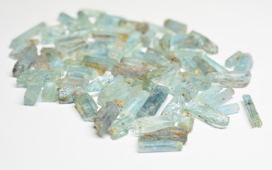 Aquamarine raw gemstones