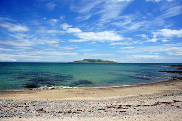 Four kilometers from the coast in the Irish Sea is a private island Lambay.Ireland.