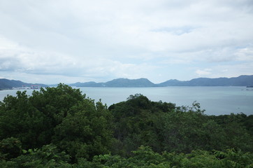 Fototapeta na wymiar 広島県の美しい島の海
