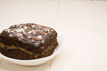 Delicious Chocolate Brownie with arequipe