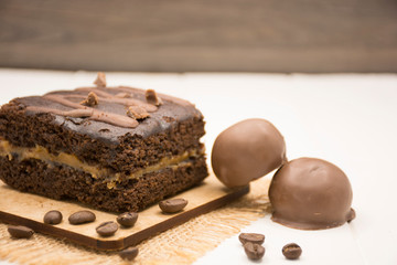 Delicious Chocolate Brownie with arequipe