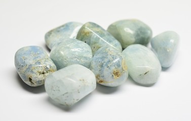 Aquamarine tumbled gemstones