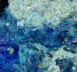 Wall art. Art poster. Stock. Abstract painting in oil. Pattern for creating design postcard, invitation, web or banner. Canvas prints. Watercolor and acrylic mixed modern drawing. Impressionist style.