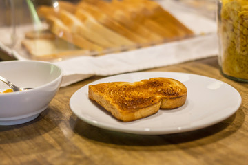 sliced bread for breakfast,soft blur focus