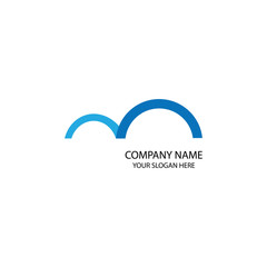 M Letter Logo. M Cloud Logo. Cloud Logo. modern design