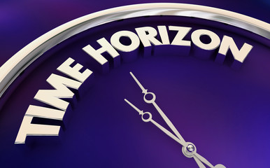 Time Horizon Clock Deadline Limit Words 3d Illustration