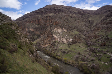 landscape around tmogvi fortress caucasus