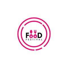 Food Festival Logo Vector Template Design Illustration