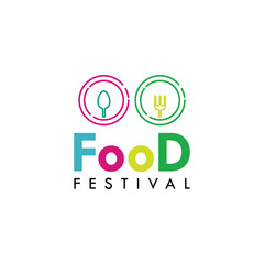 Food Festival Logo Vector Template Design Illustration